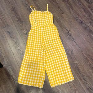 Yellow and white jumpsuit NEW NEVER WORN
